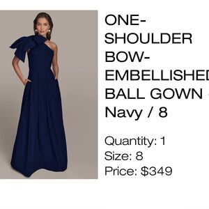 Elegant Navy Evening Gown